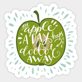 an apple a day Sticker